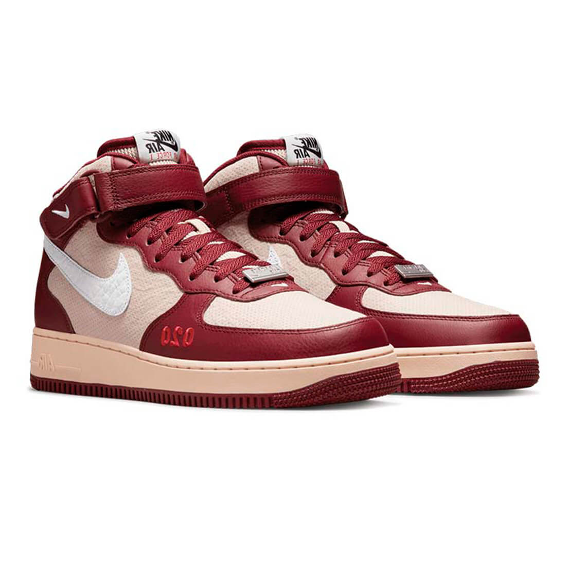 Air force 1 cheap mid red and white