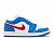 Оригинальные  AIR JORDAN 1 LOW 'SPORT BLUE GYM RED' DC0774 416 в расцветке Sport Blue